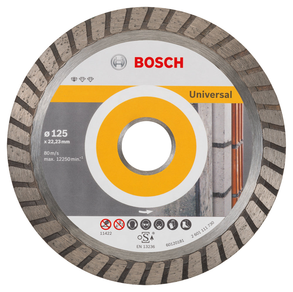 Bosch Diamantdoorslijpschijf Standard for Universal Turbo 125 x 22,23 x 2 x 10 mm
