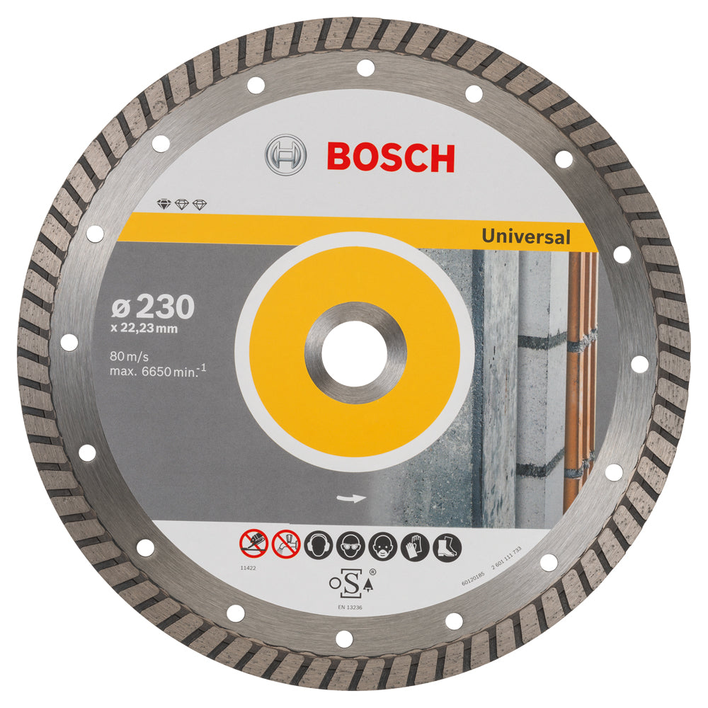 Bosch Diamantdoorslijpschijf Standard for Universal Turbo 230 x 22,23 x 2,5 x 10 mm