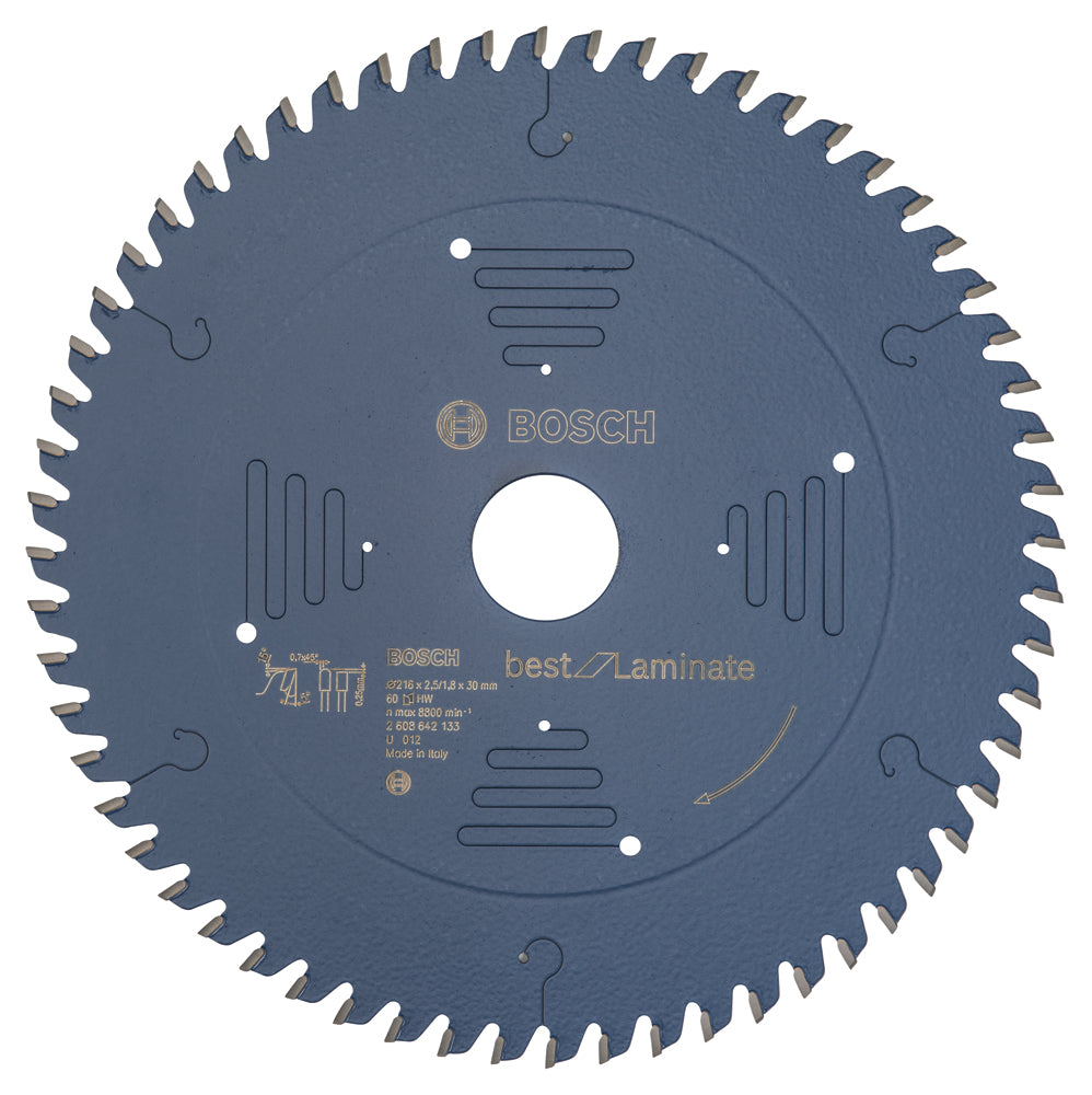 Bosch Cirkelzaagblad Best for Laminate, 216 x 30 x 2,5 mm, 60T