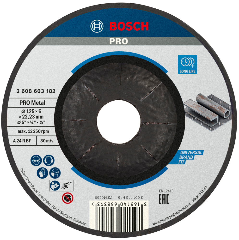 Bosch PRO Metal slijpschijf, 125 x 6 x 22,23 mm