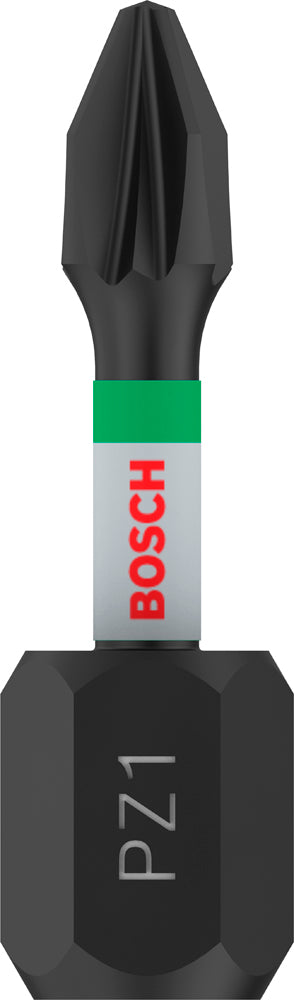 Bosch PRO Pozidriv slagschroefbit, PZ1, 25 mm 2 stuks