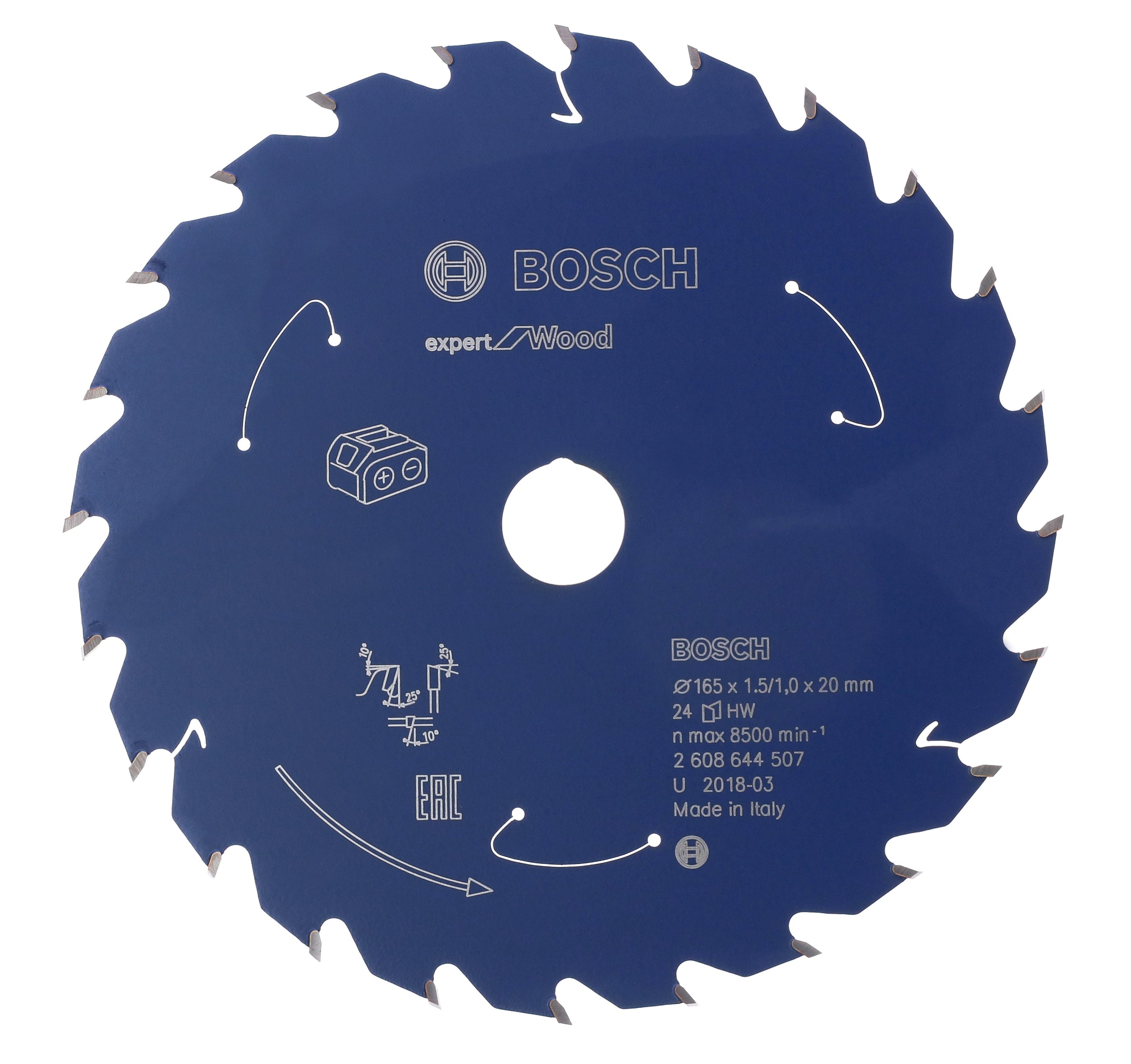 Bosch Cirkelzaagblad ACCU Expert for Wood 165x20x1.5/1x36T