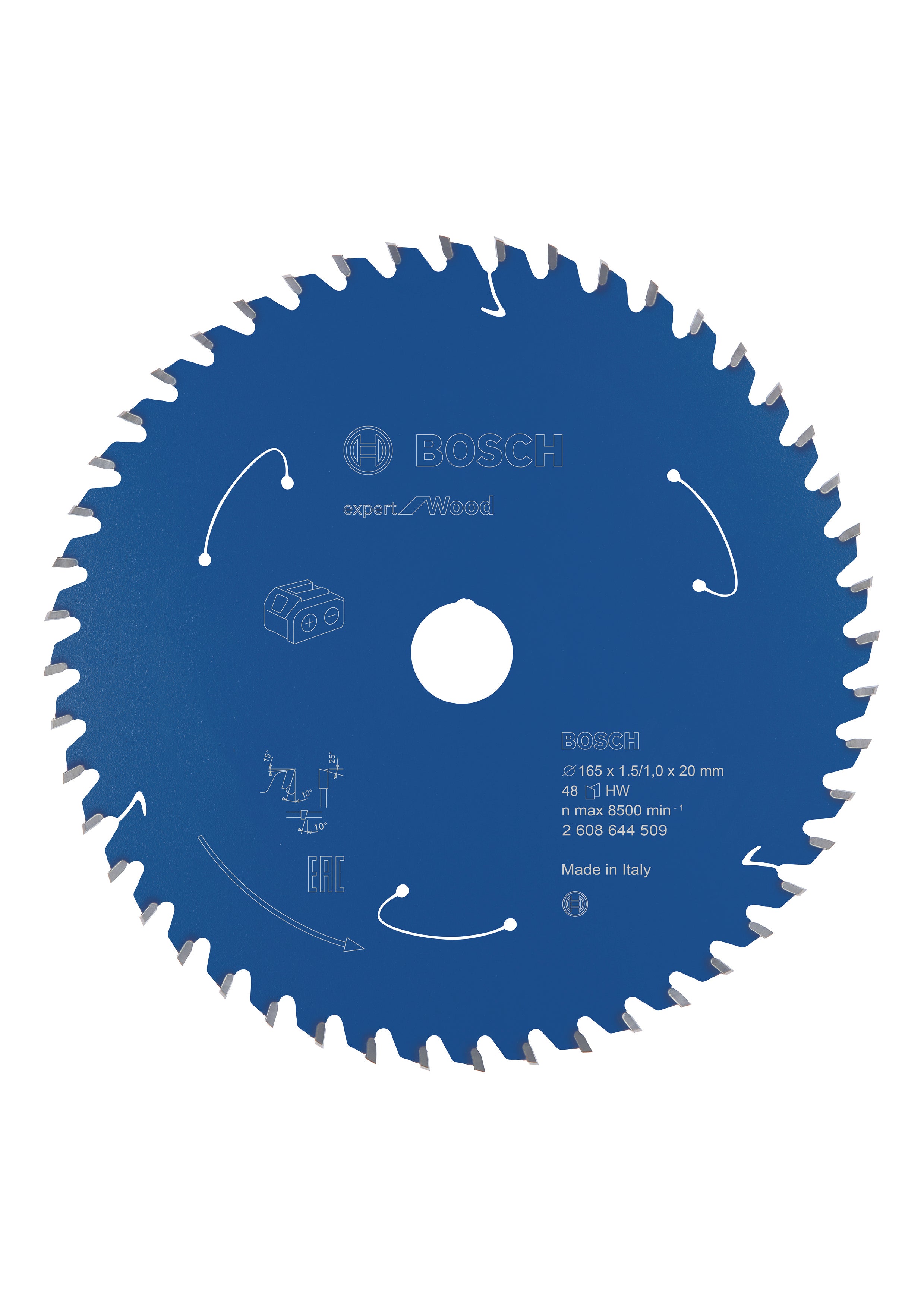 Bosch Cirkelzaagblad ACCU Expert for Wood 165x20x1.5/1x48T