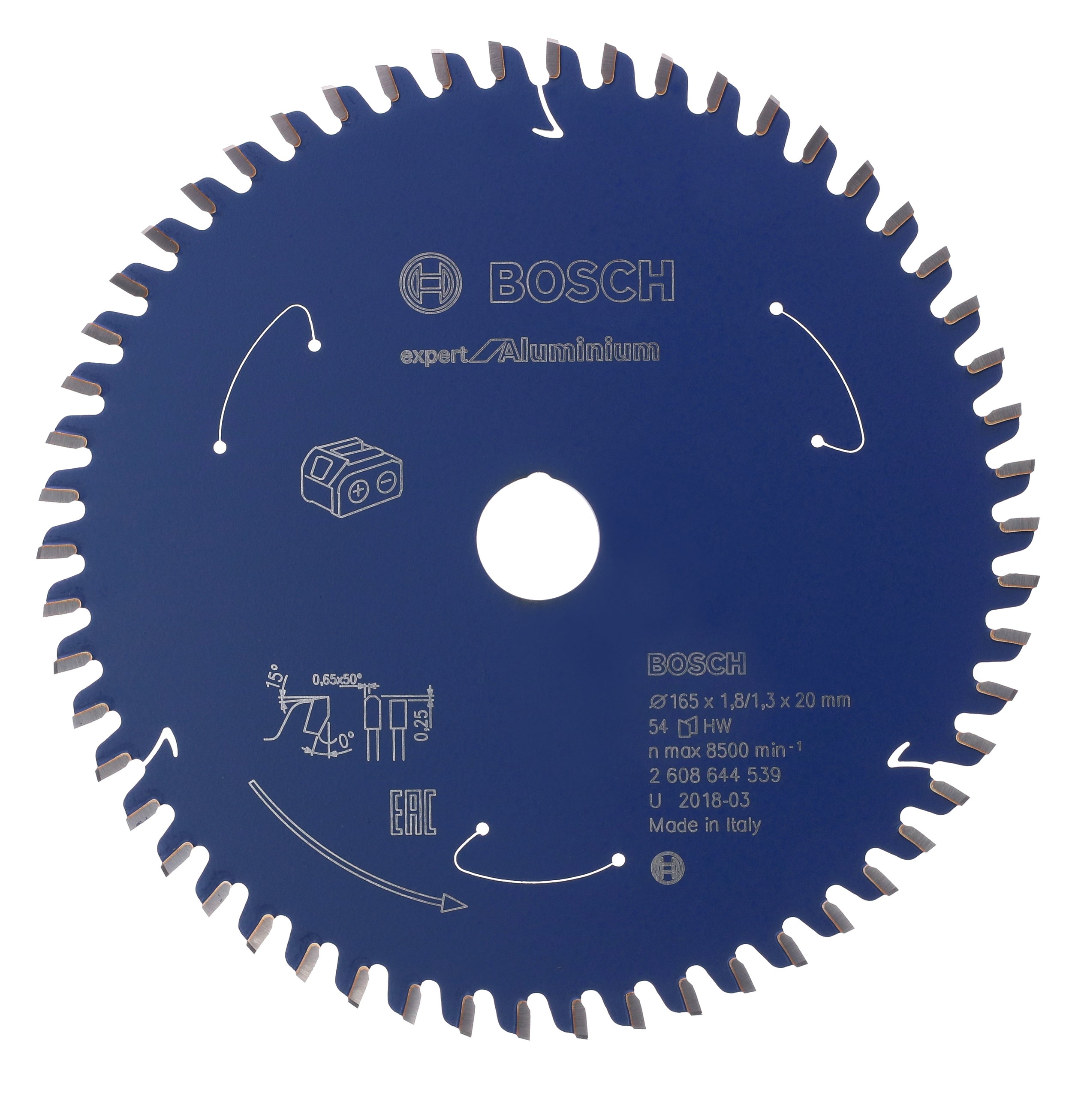 Bosch Cirkelzaagblad ACCU Expert for Aluminium 136x20x1.6/1x48T
