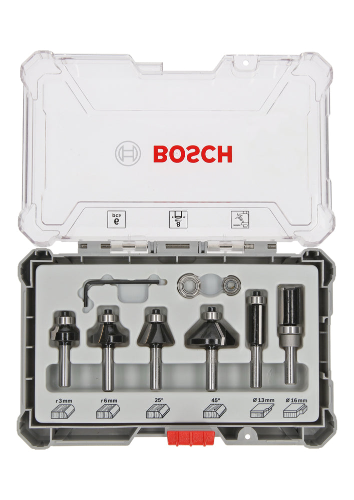 Bosch PRO 6-delige Frezenset afronden en profileren 8mm
