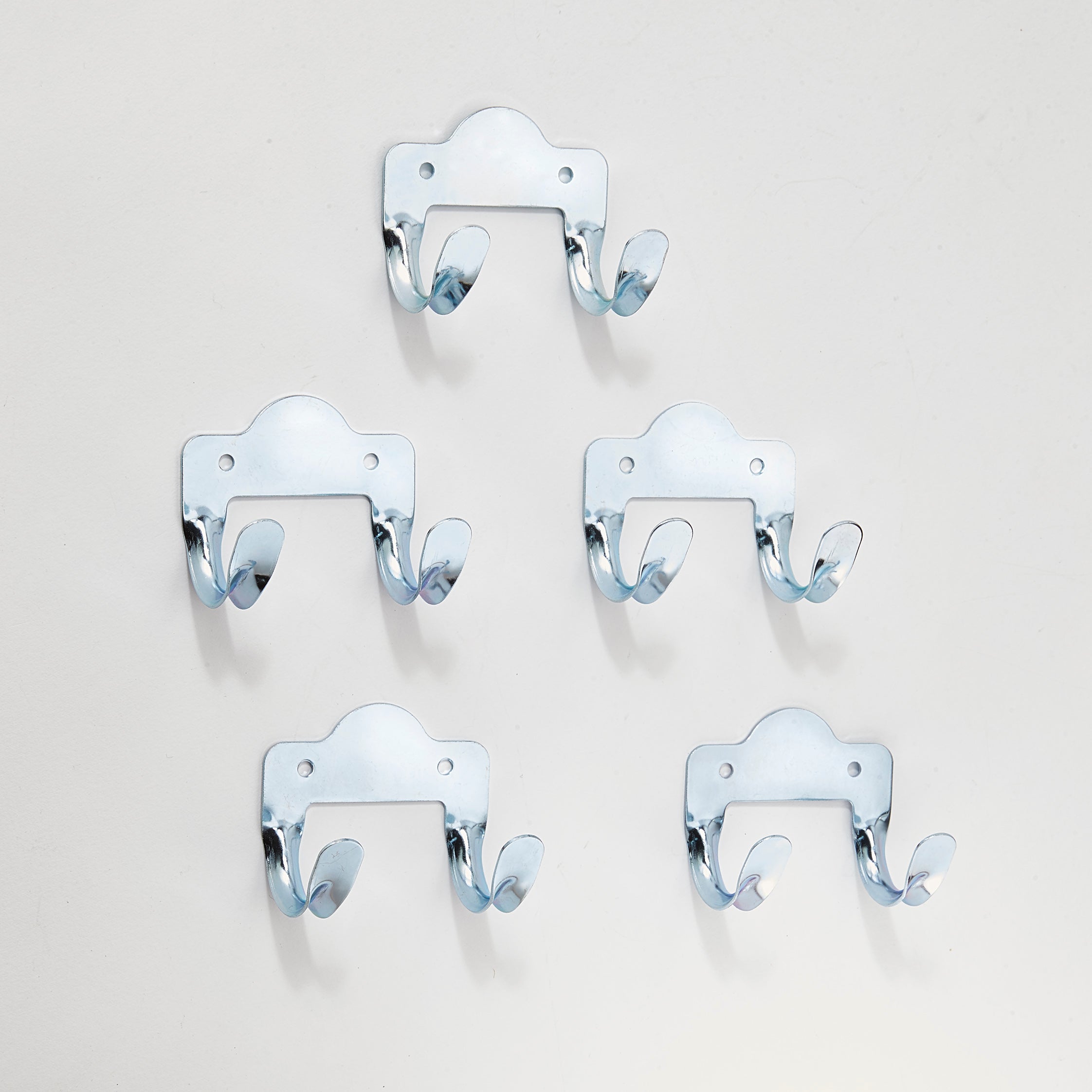 Mottez dubbele haak metaal diepte 48mm - 5 stuks