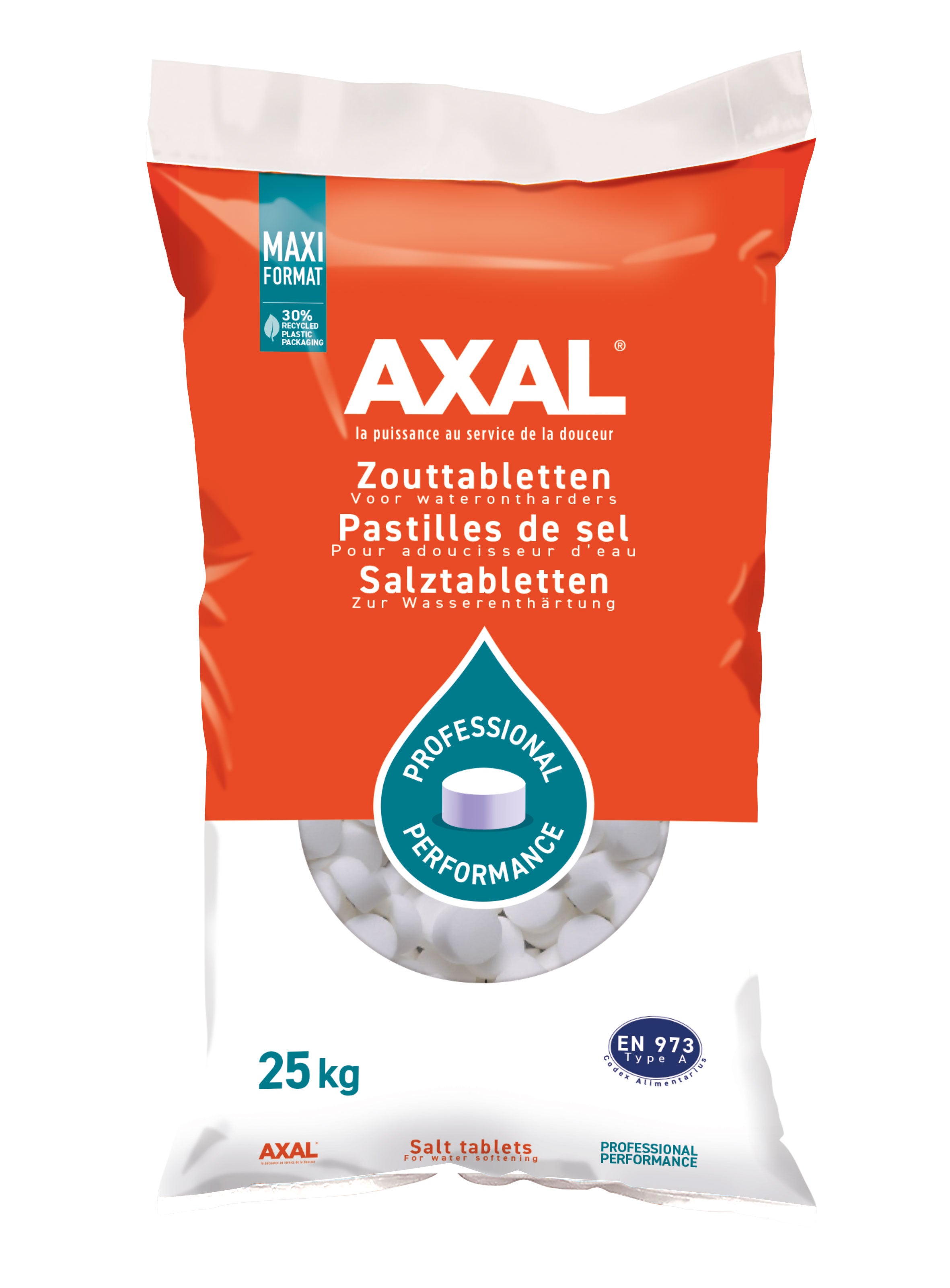Axal zouttabletten voor waterverzachter 25 kg zak
