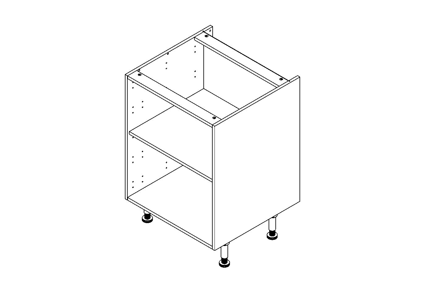 Onderkast keuken Modulo wit 60cm