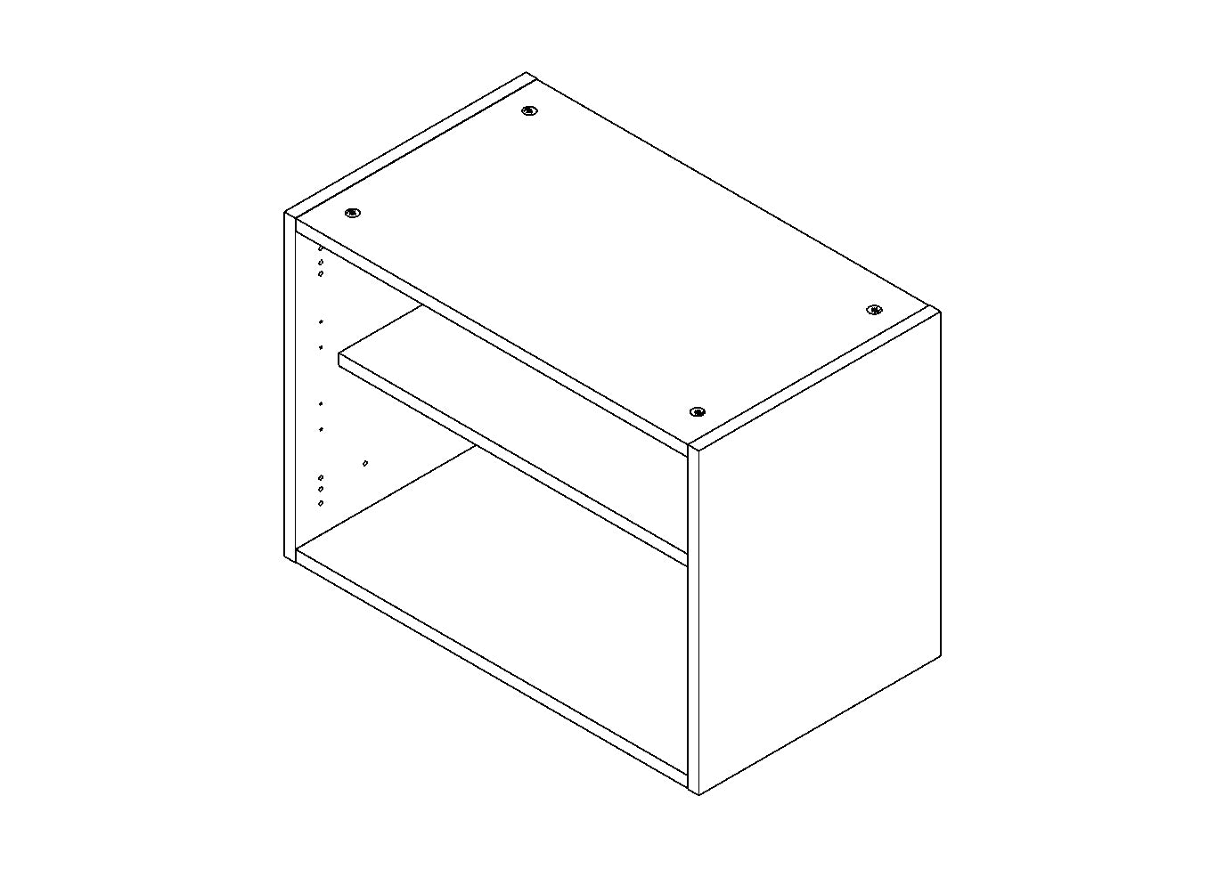 Bovenkast afzuigkap keuken Modulo wit 60cm
