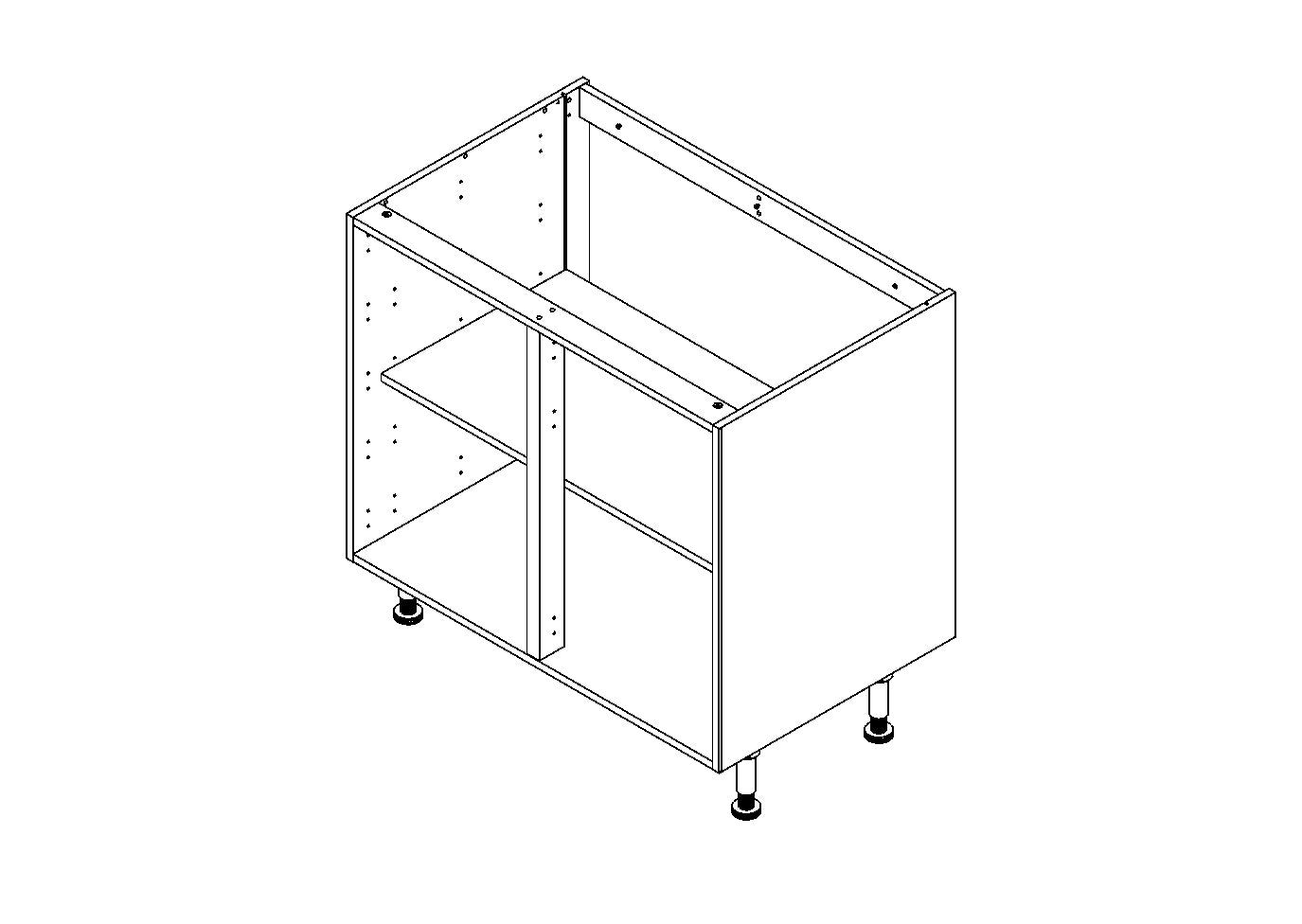 Onderkast keuken Modulo wit 90cm
