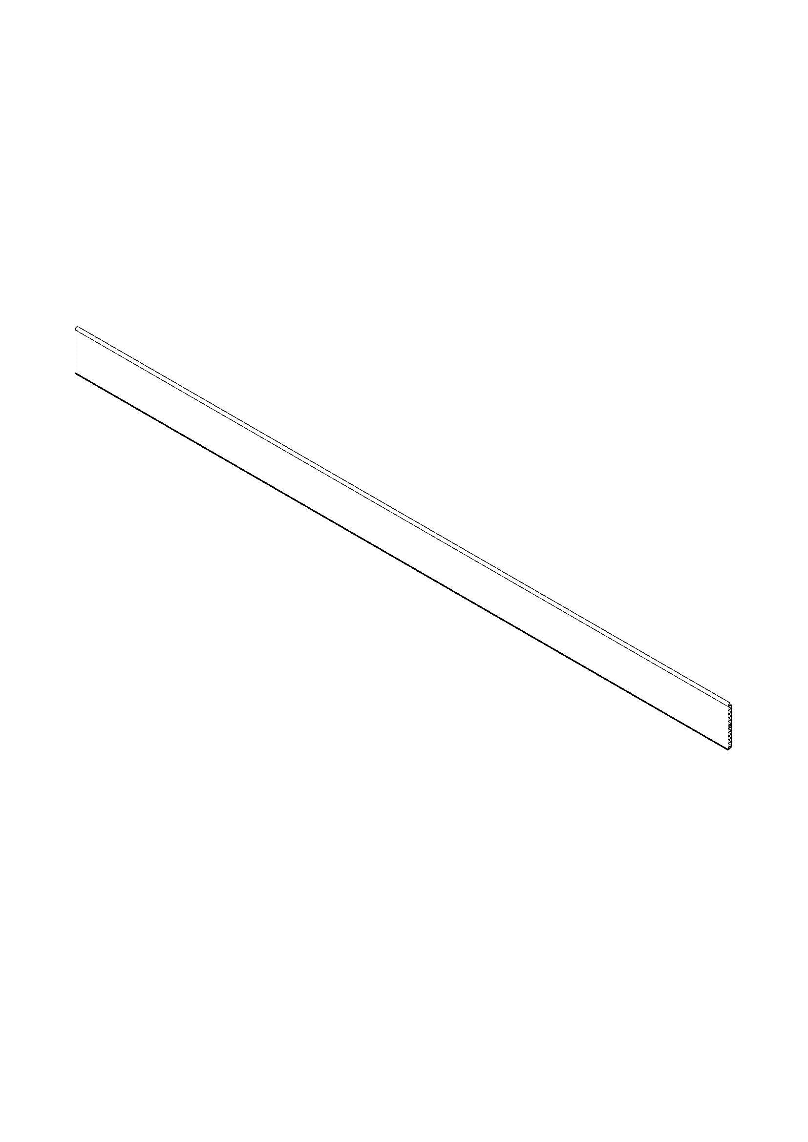 Plint pvc aluminium 240x14,5cm keuken Modulo