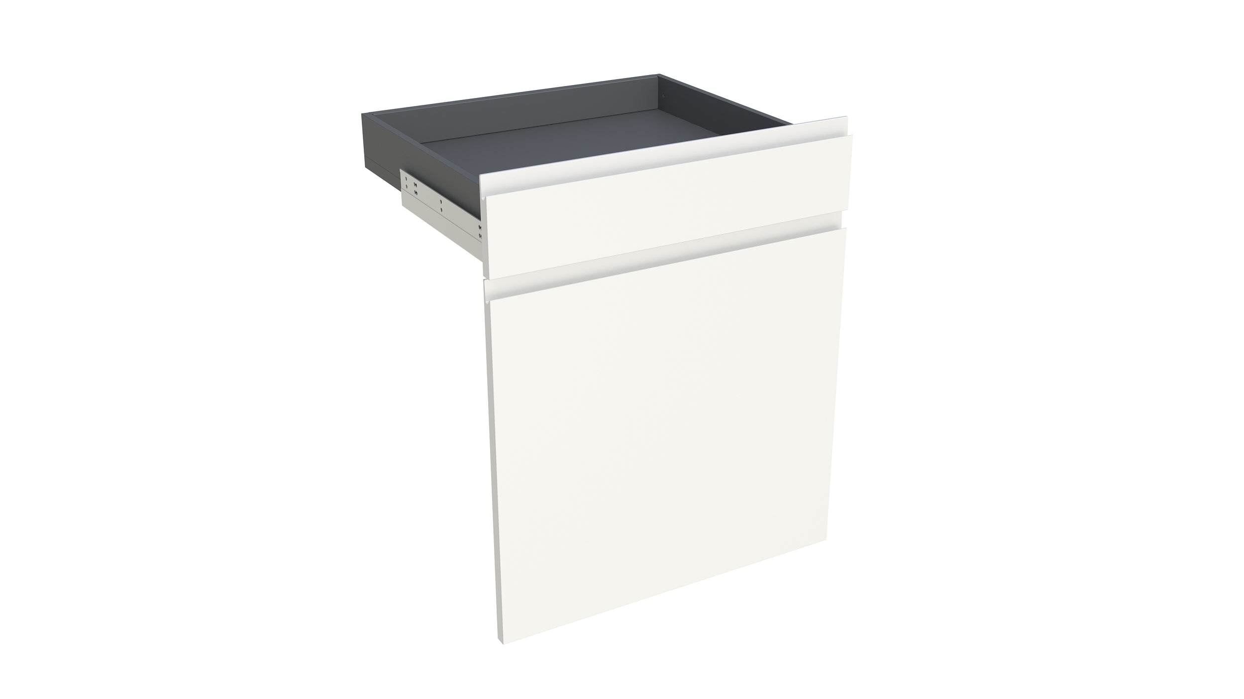 Geheel van 1 deur + 1 lade keukenkast Modulo Emy Puur Wit 60x72cm