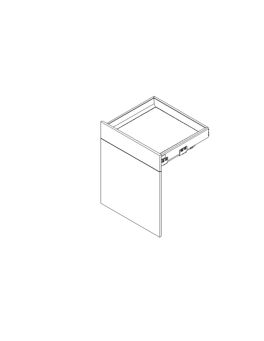 Geheel van 1 deur + 1 lade keukenkast Modulo Lou Artisan 60x72cm