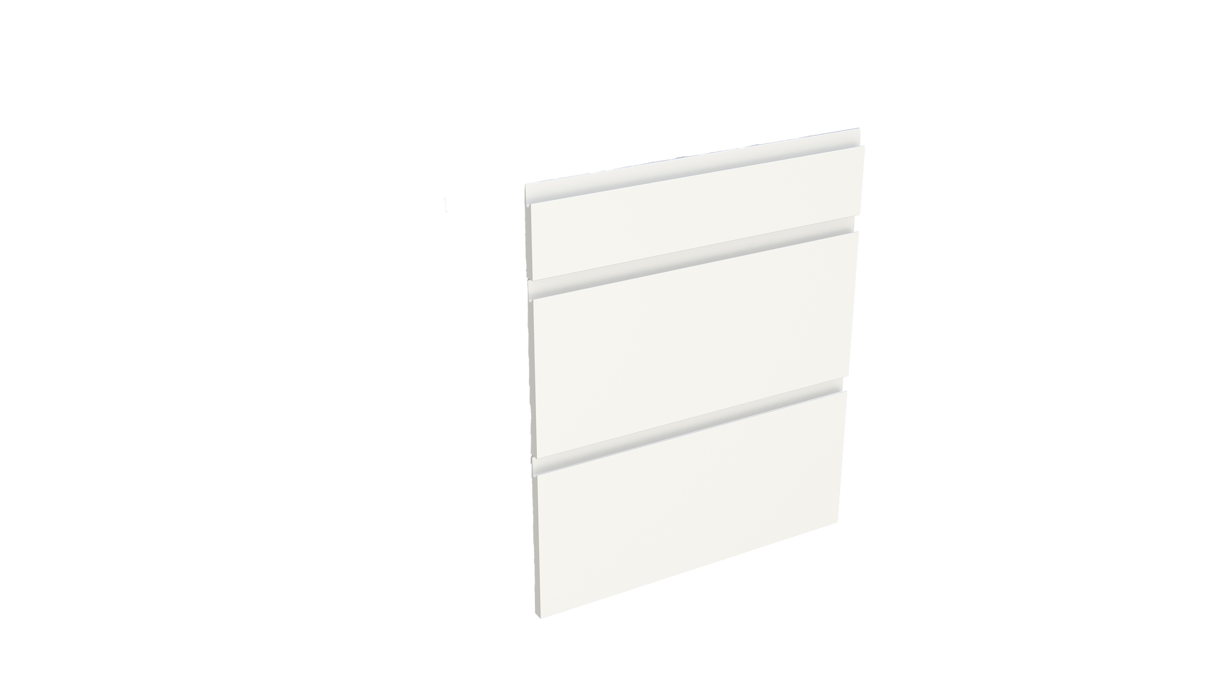 Geheel van 1 lade + 2 korflades keukenkast Modulo Emy Puur Wit 60 * 72 cm