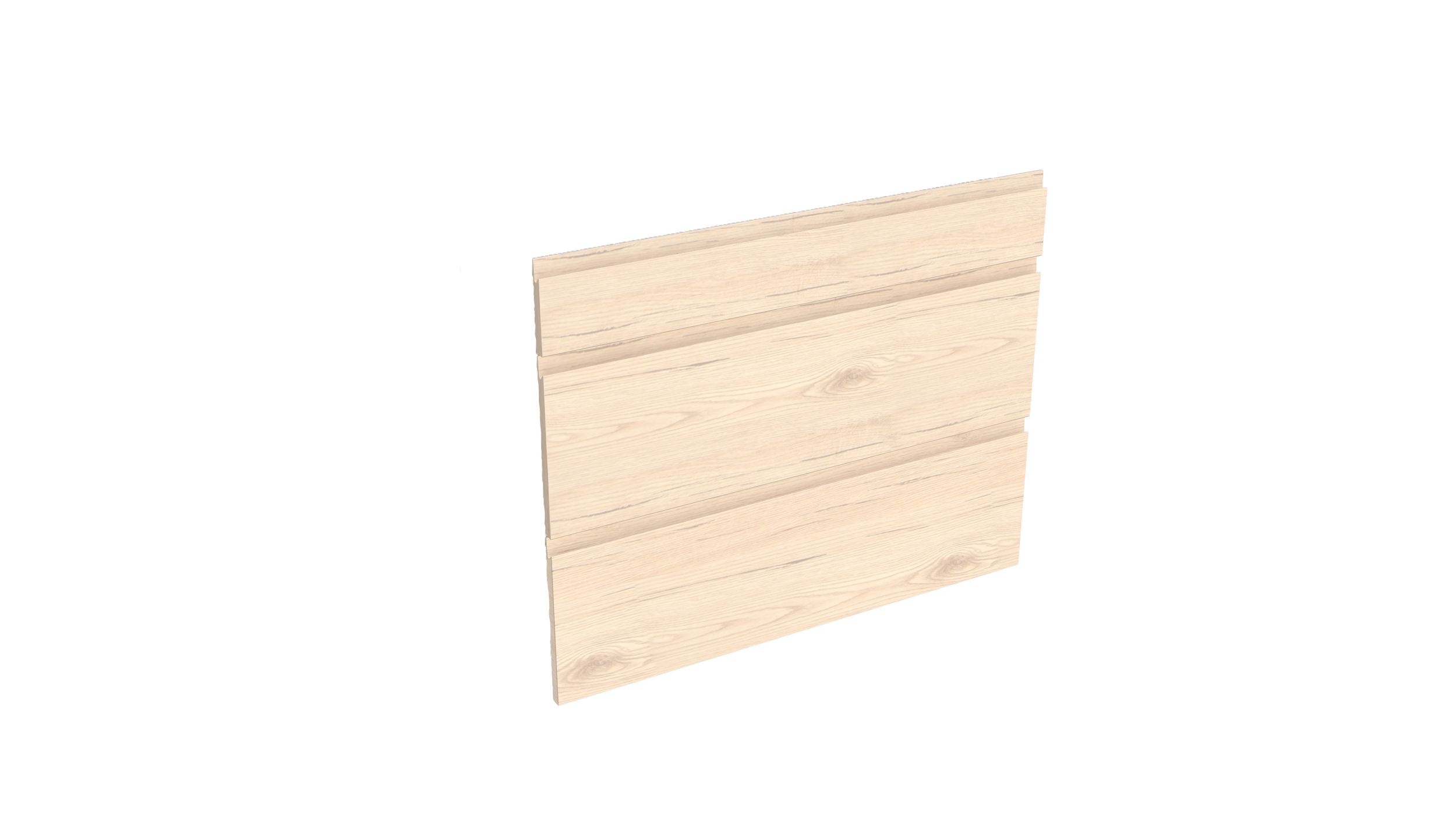 Geheel van 1 lade + 2 korflades keukenkast Modulo Emy Hout 90 * 72 cm