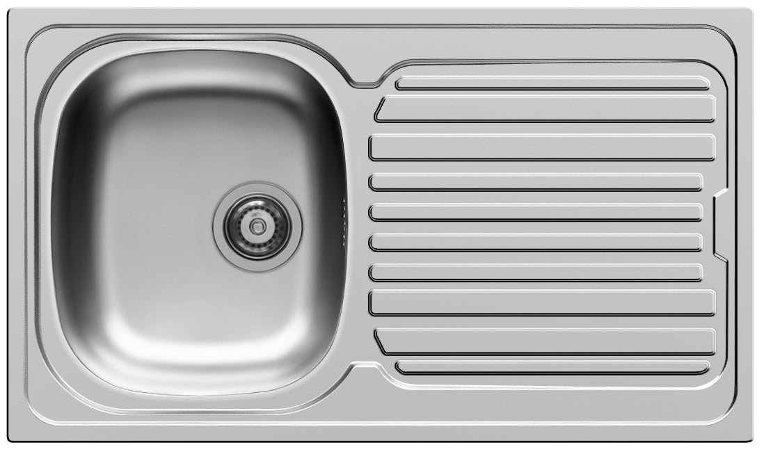 Nord inox spoelbak Aurore 1 kom + 1 afdruipplaat roestvrij staal