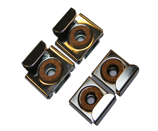 Spiegelklemmen U-vorm zilver 4 stuks