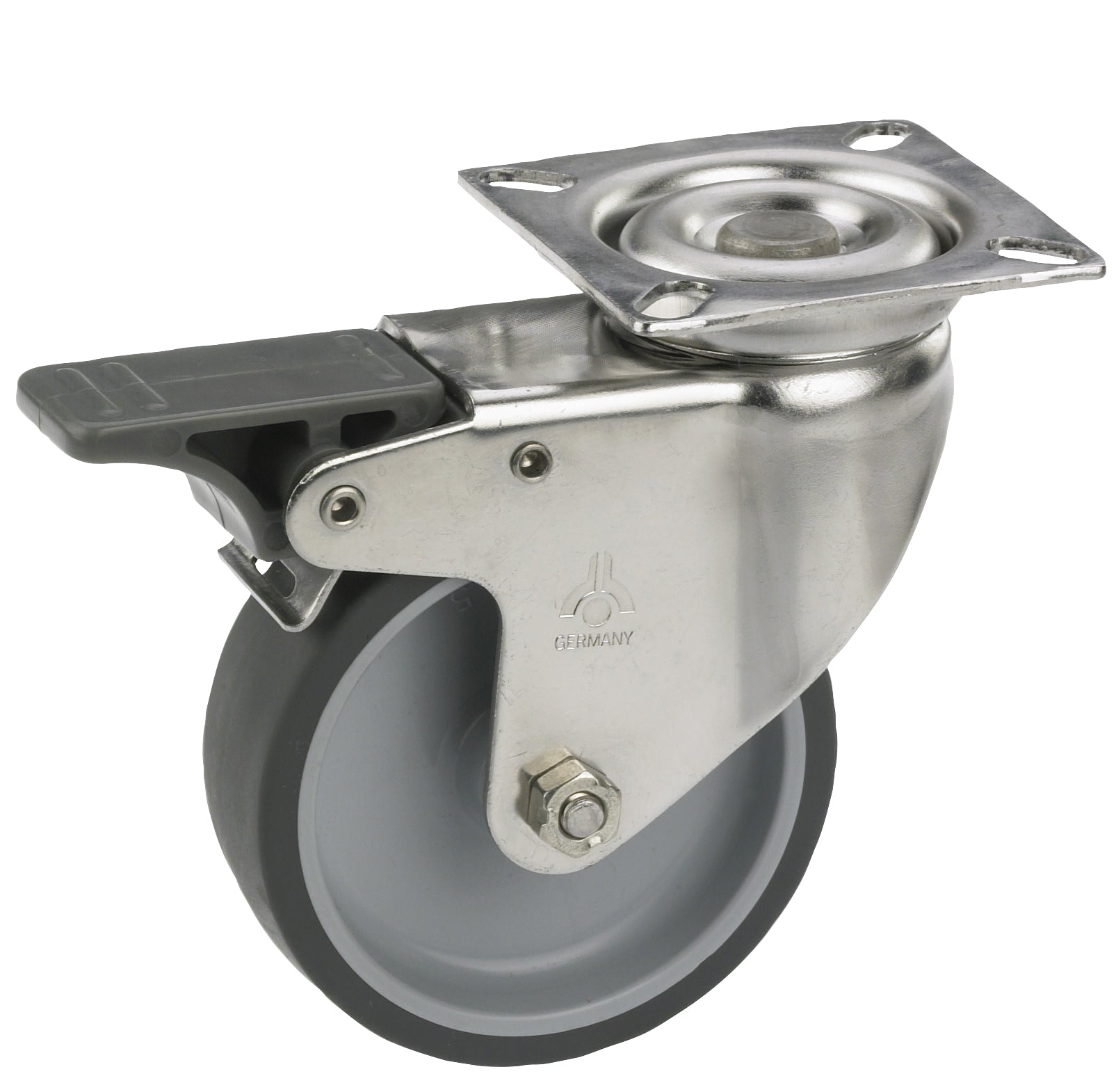 Dörner+Helmer zwenkwiel met rem TPE ø50mm