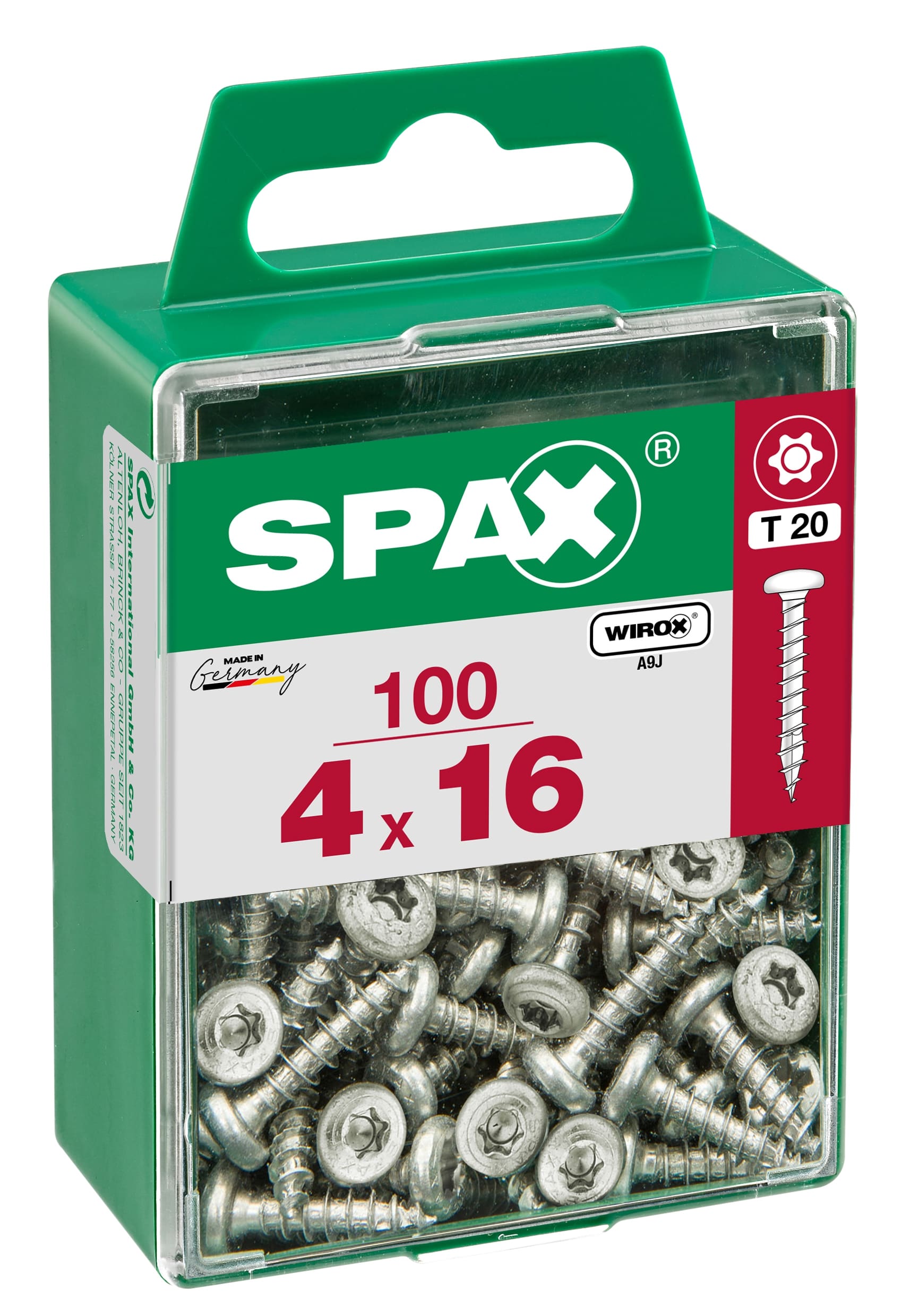 Spax universeelschroef centreerkop - rond T-STAR + 4CUT WIROX 4x16mm 100 st