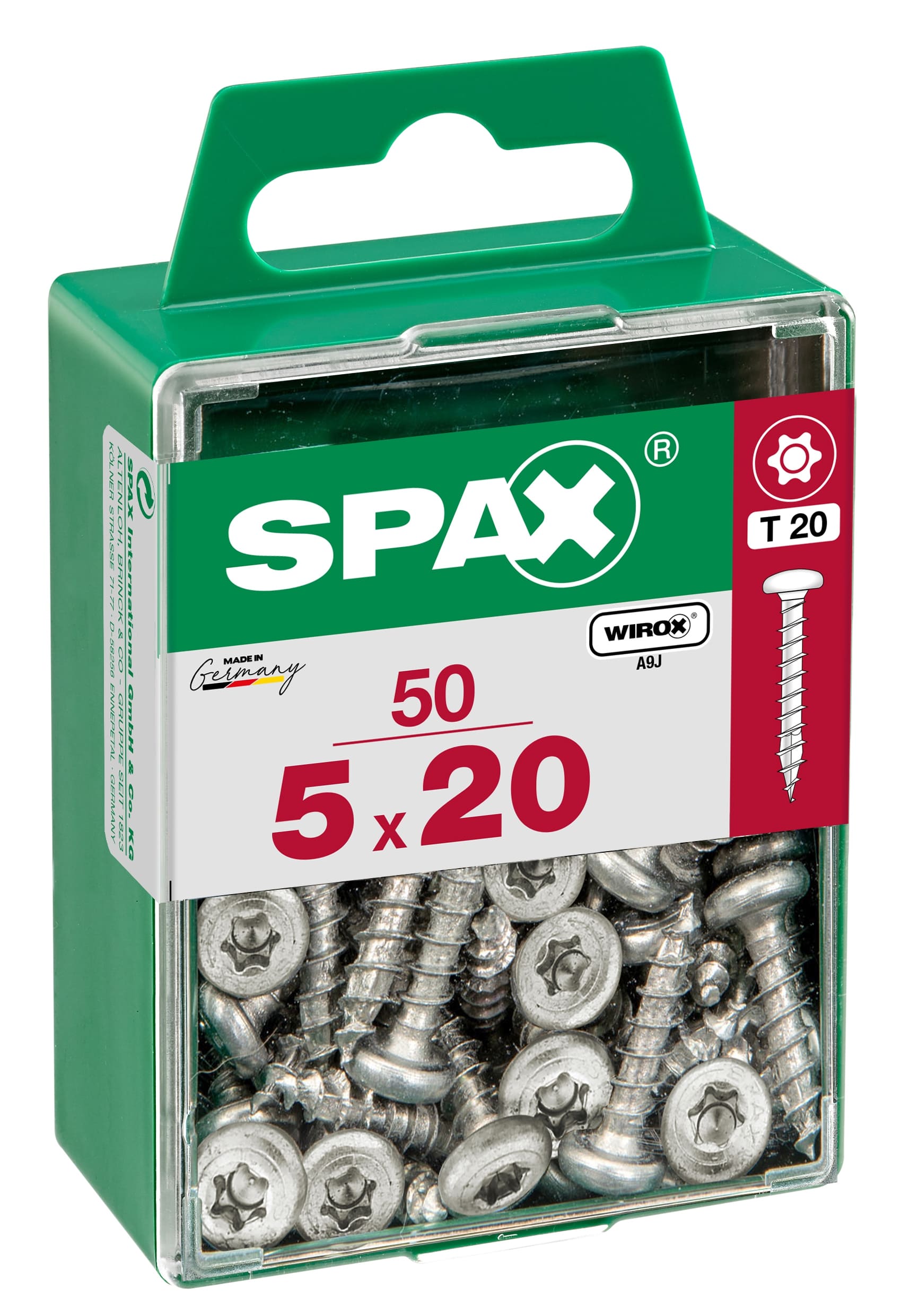 Spax universeelschroef centreerkop - rond T-STAR + 4CUT WIROX 5x20mm 50 st