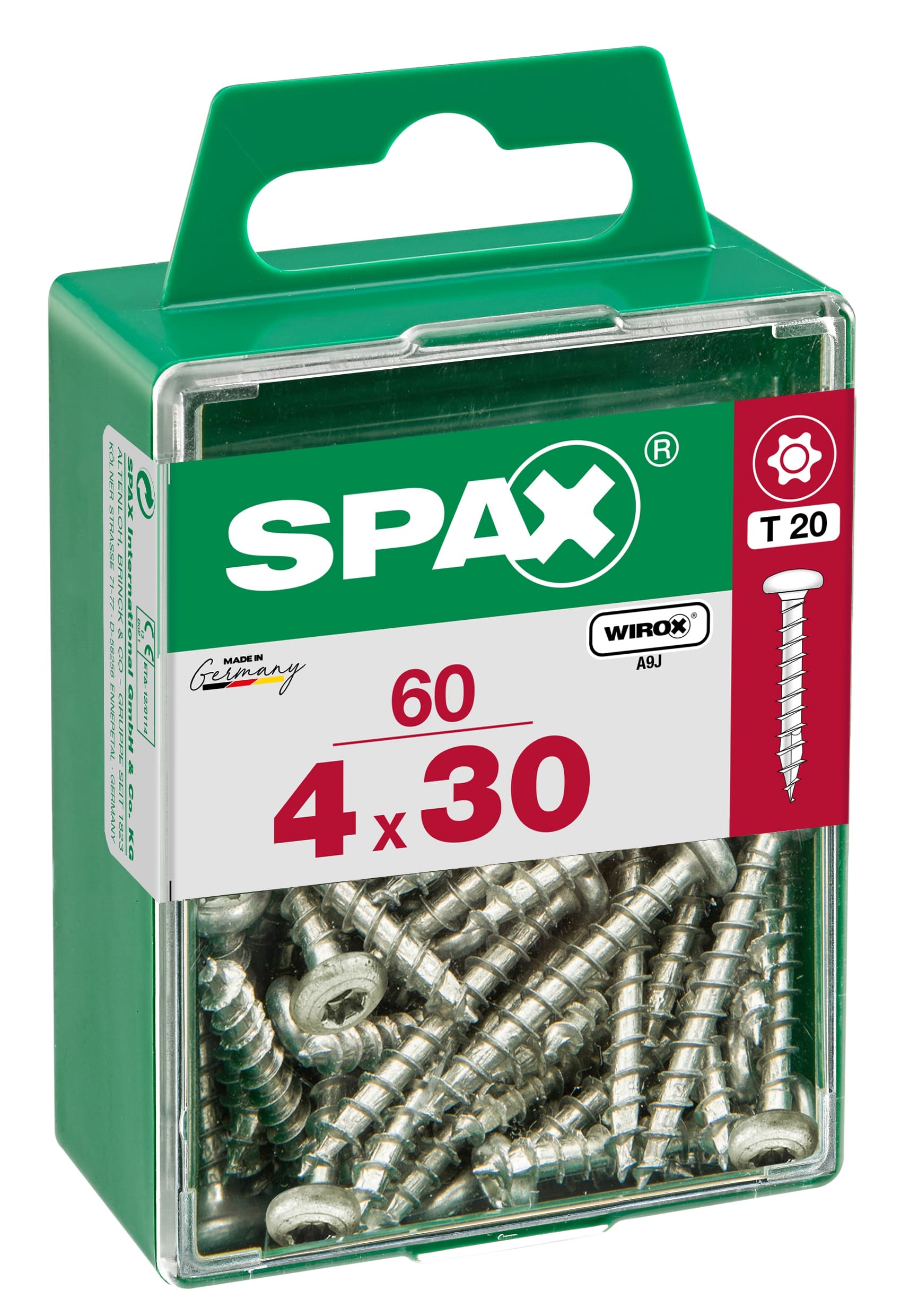 Spax universeelschroef centreerkop - rond T-STAR + 4CUT WIROX 4x30mm 60 st