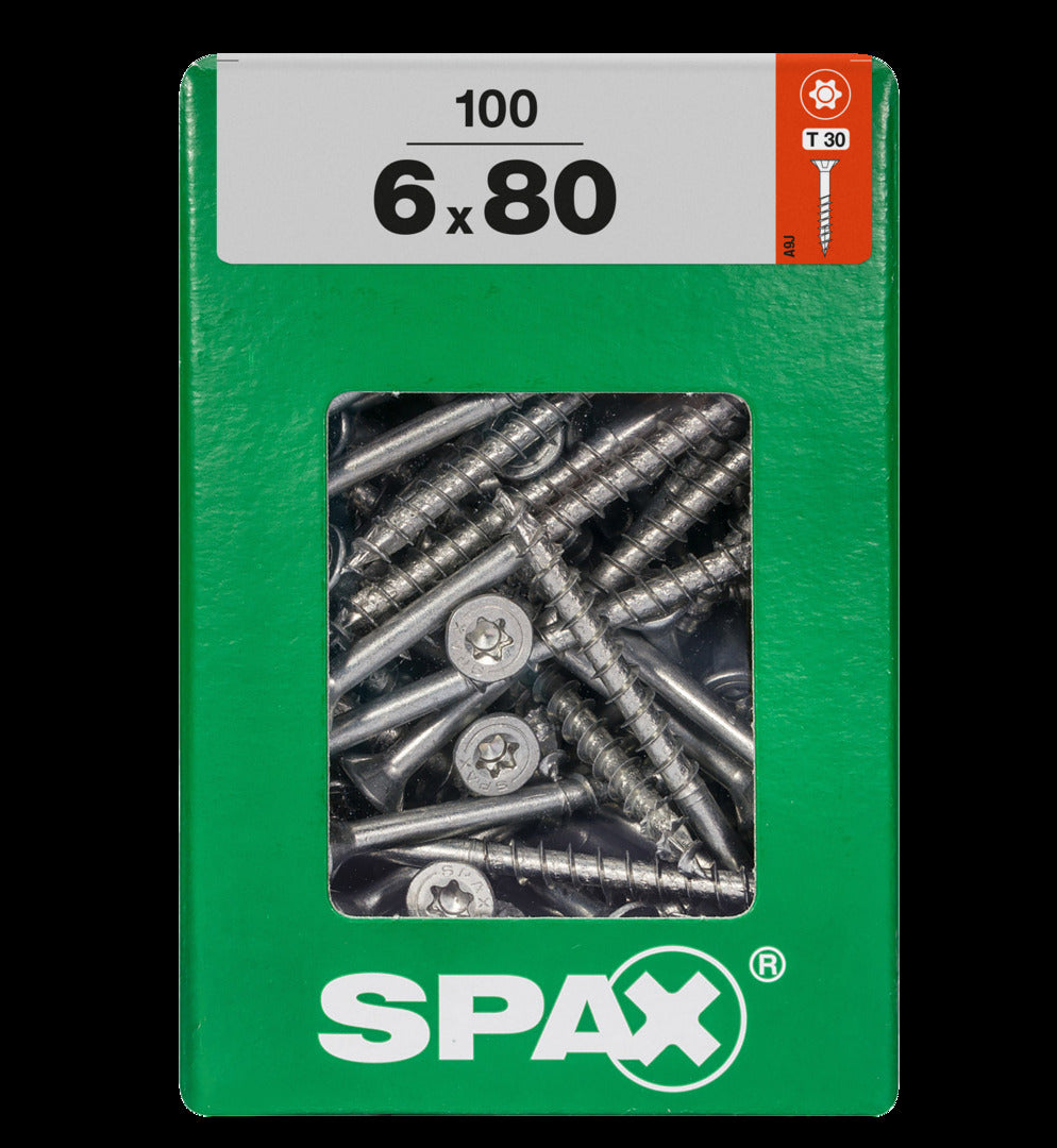 Spax universele schroef Torx 6x80mm 100 stk