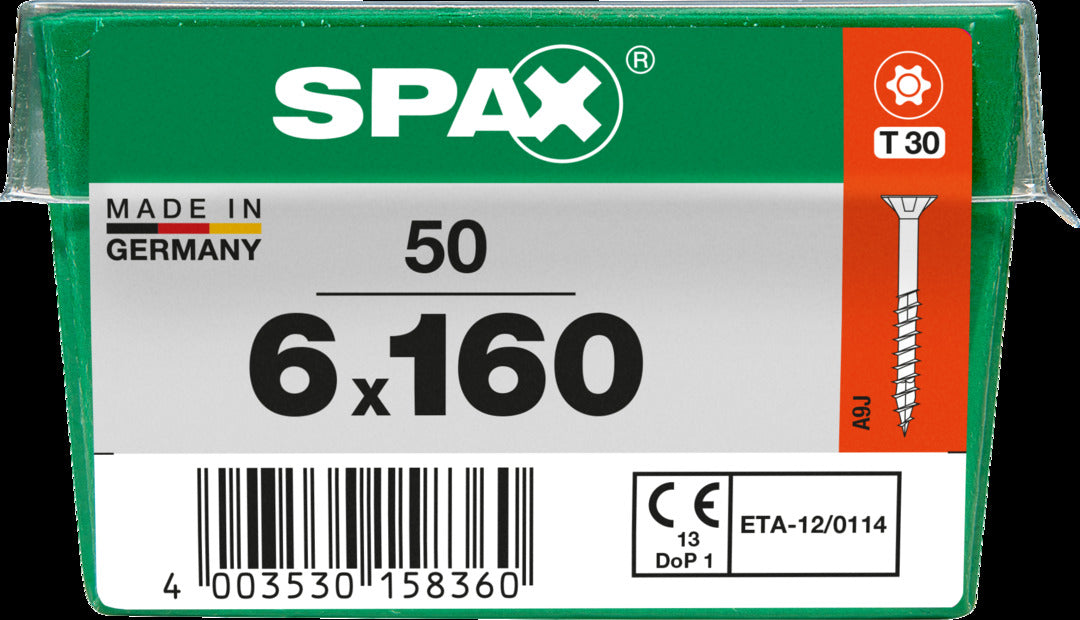 Spax universele schroef Torx 6x160mm 50 stk