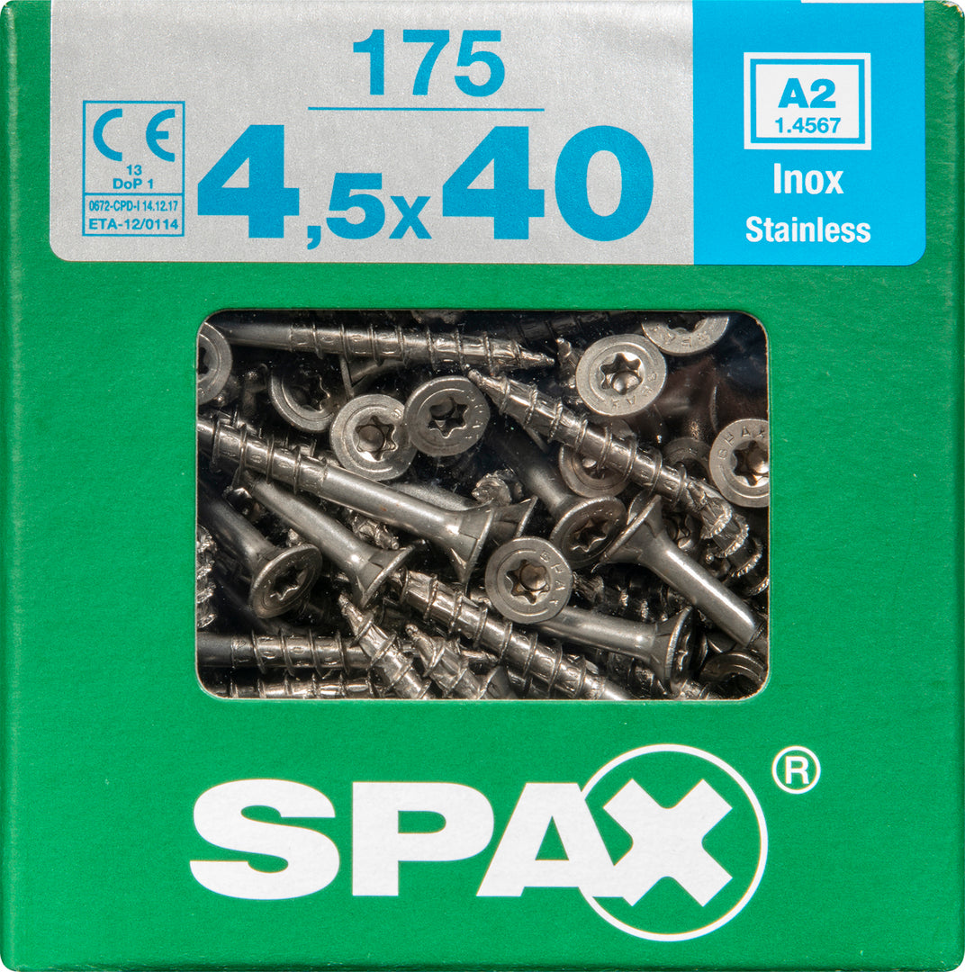 Spax universeelschroef T-Star + A2 inox 40x4,5mm 175 st