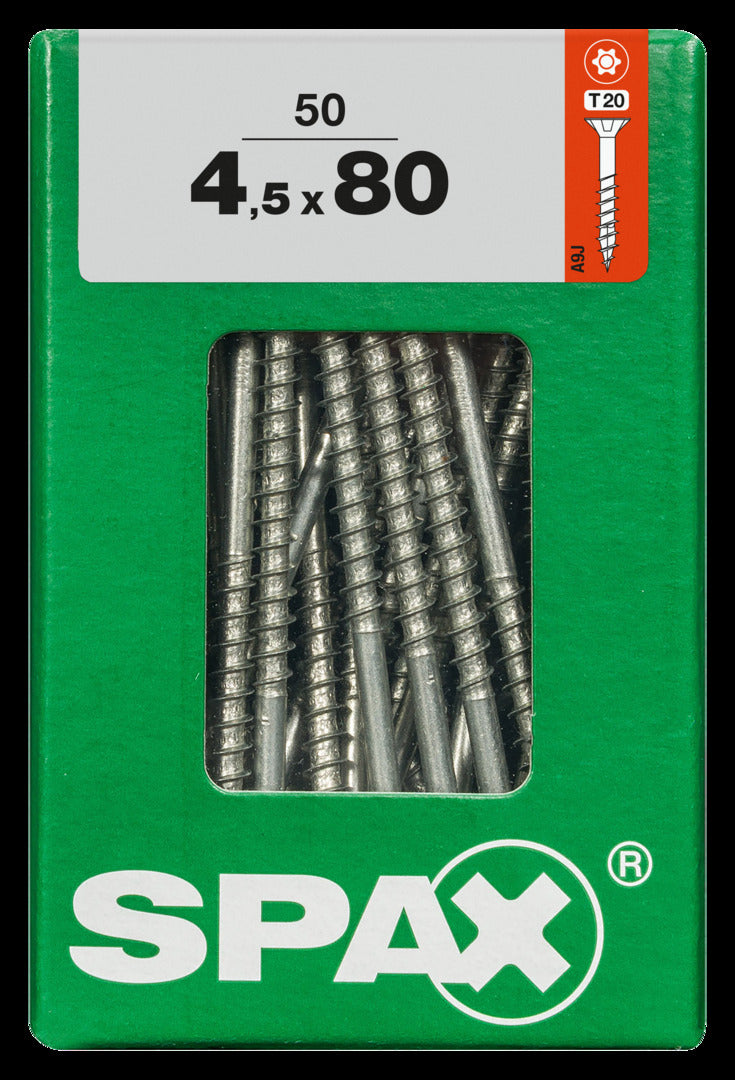 Spax universele schroef Torx 4,5x80mm 50 stk