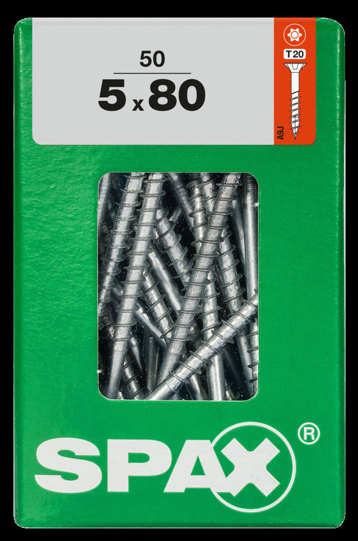 Spax universele schroef Torx 5x80mm 50 stk
