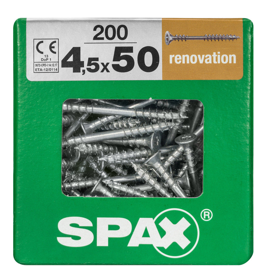 Spax renovatieschroef 'T-star' Wirox 4.5x50mm 200 stuks