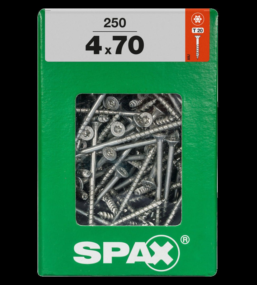 Spax universeel schroef 'T-star' Wirox 4x70mm 250 stuks