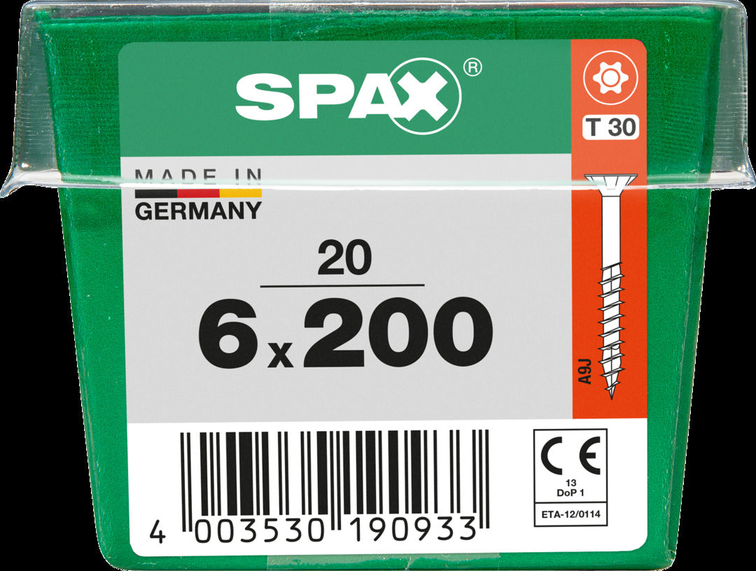 Spax universele schroef Torx 6x200mm 20 stk