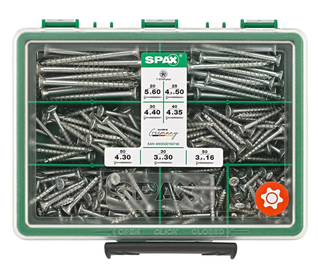 Spax schroeven T-Star plus Wirox assorti 245 stuks
