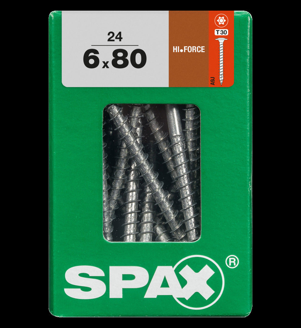 Spax schroef 'HI.Force' Wirox 6x80mm 24 stuks