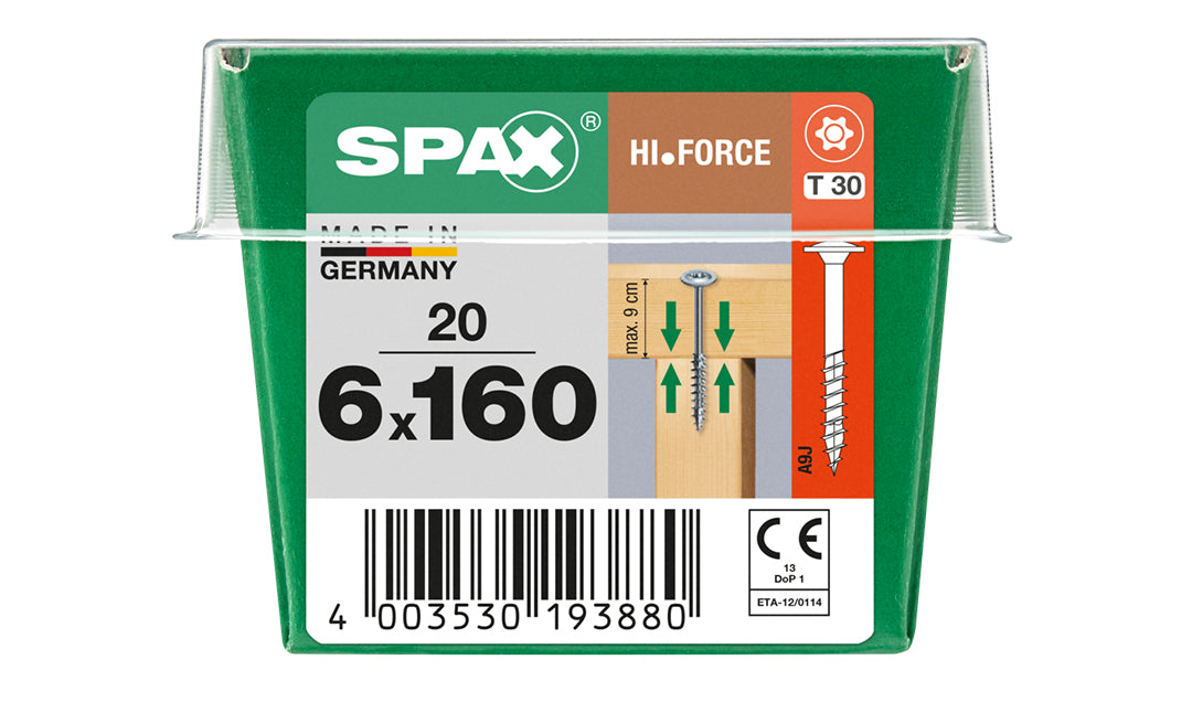 Spax schroef 'HI.Force' Wirox 6x160mm 20 stuks