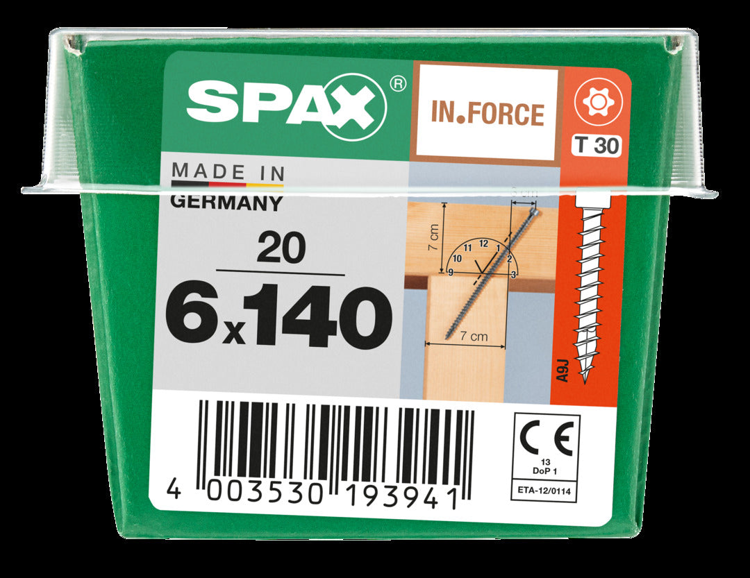 Spax schroef IN.Force Wirox 6x140mm 20 stuks