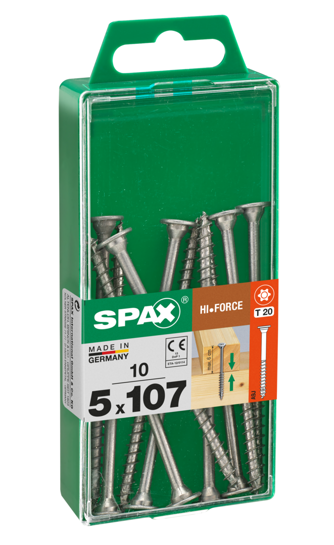 Spax HI.FORCE 5x87 mm, 10 st, Deeldraad Discuskop T-STAR plus 4CUT