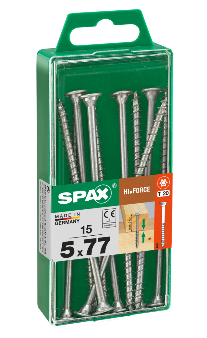 Spax HI.FORCE 5 x 107 mm 10 stuks Deeldraad Discuskop T-STAR plus 4CUT