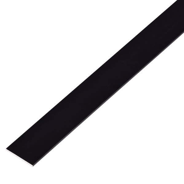 Platte strip 30x2/2m alumium zwart