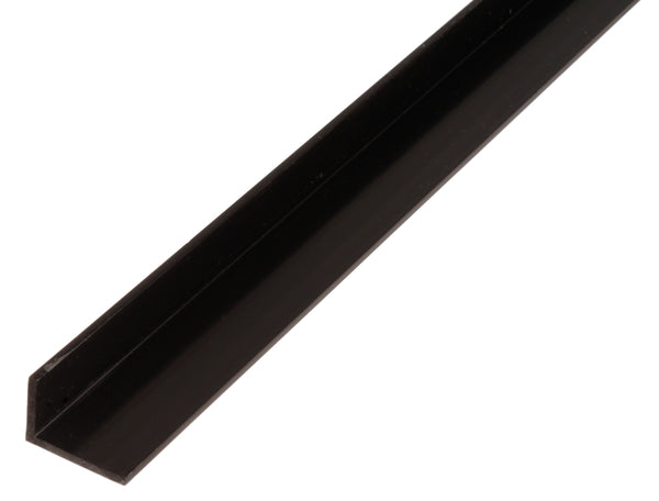 Hoekprofiel PVC zwart 40x10x2mm 2,6m