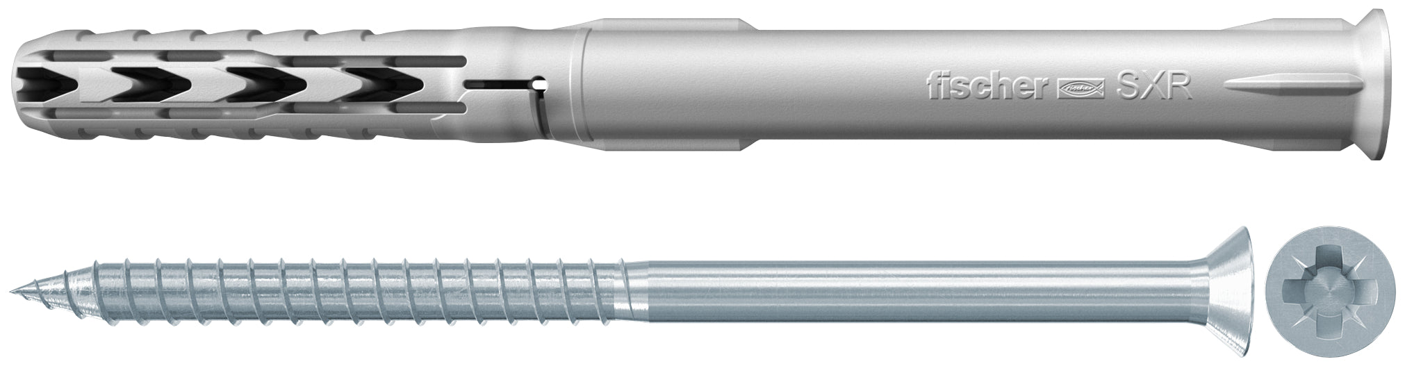 Fischer nylon constructieplug SXR-Z 6x60mm + schroef met verzonken kop 8st.