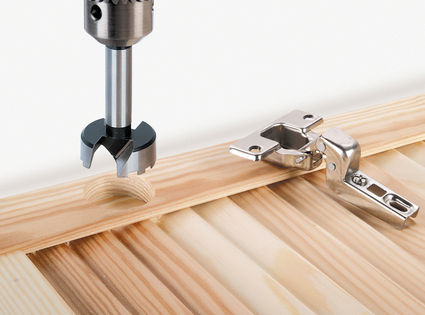 Wolfcraft houtcilinderboor met markeerhulp 35mm