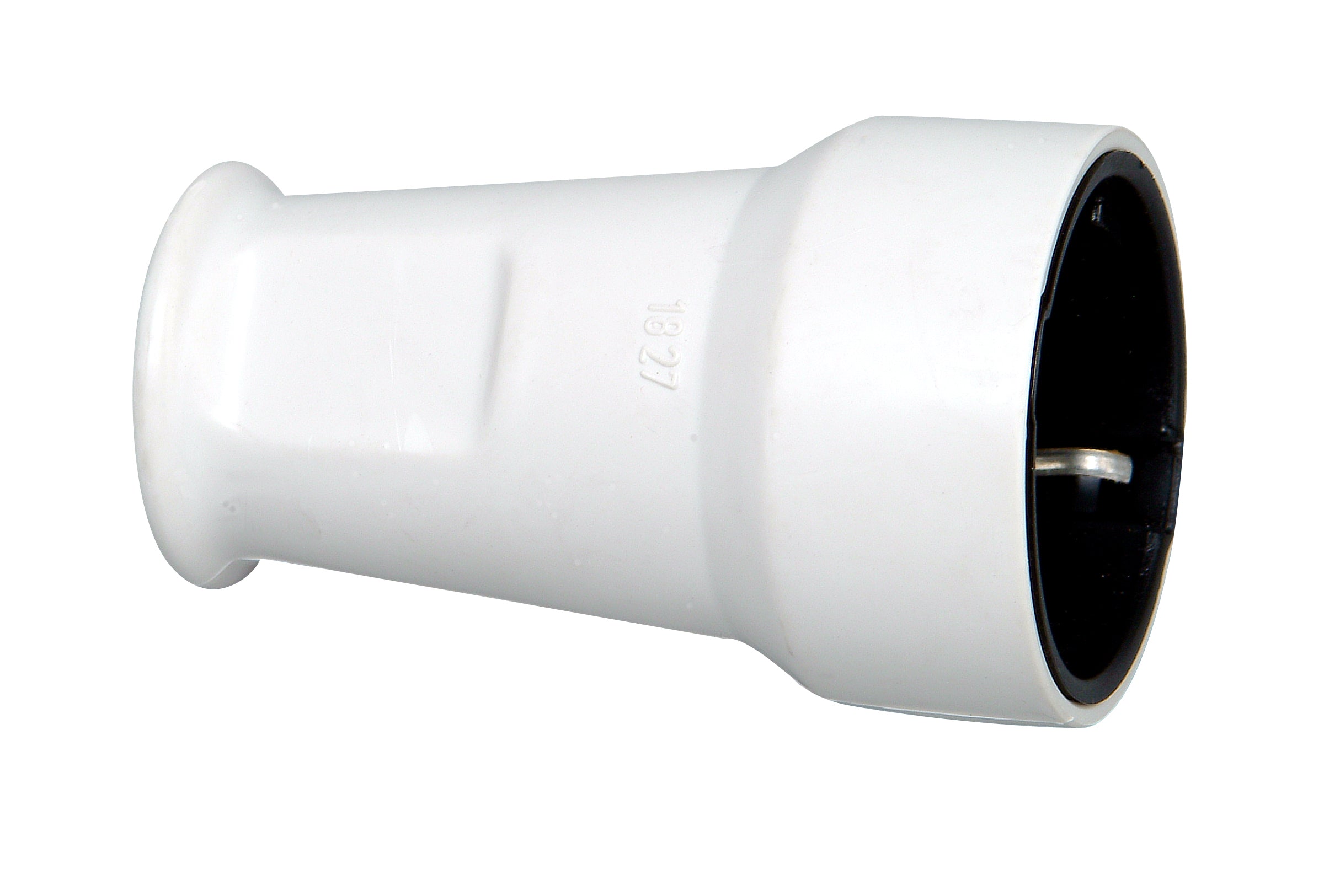 Kopp contrastekker randaarde PVC grijs