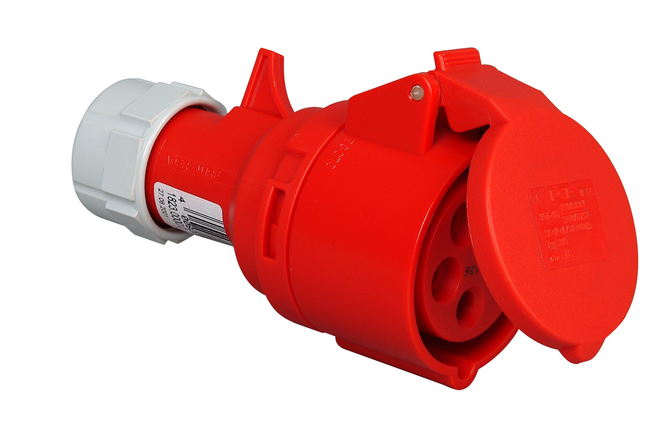 Kopp CEE contrastekker 5-polig 32A rood