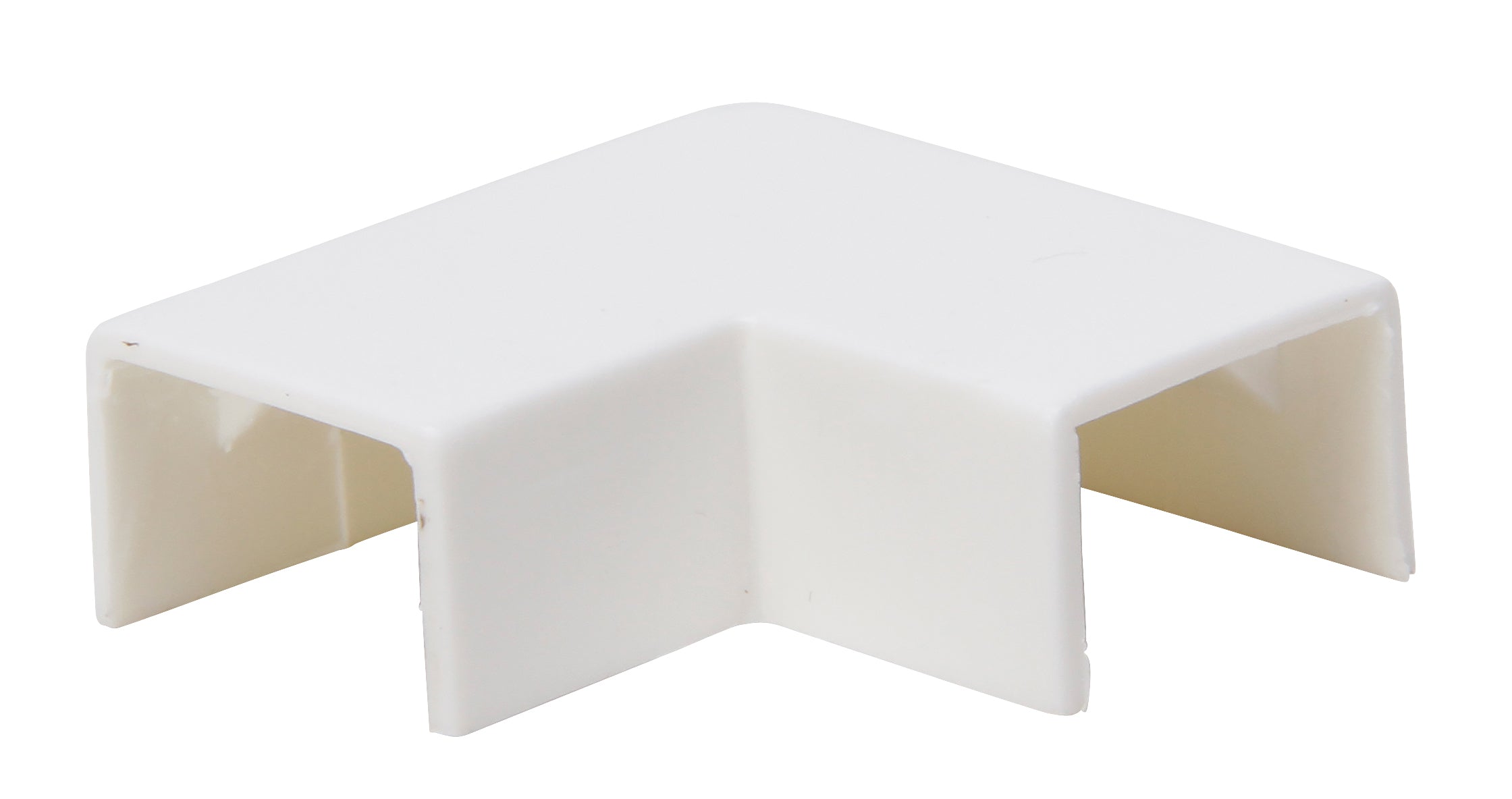 Kopp vlakhoekstuk voor goot 15x10mm wit