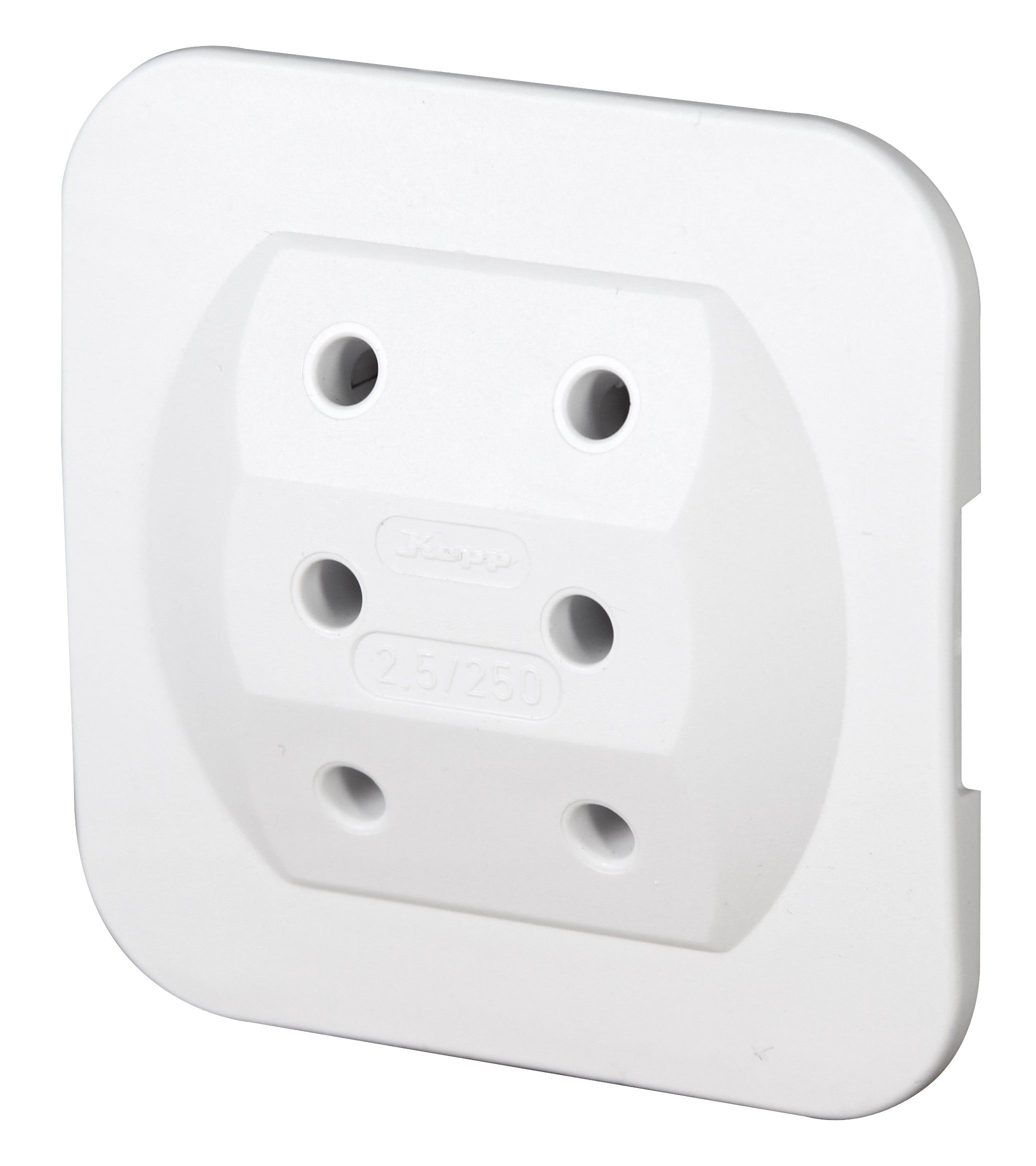 Kopp stekker adapter euro 3-voudig wit (2-pack)