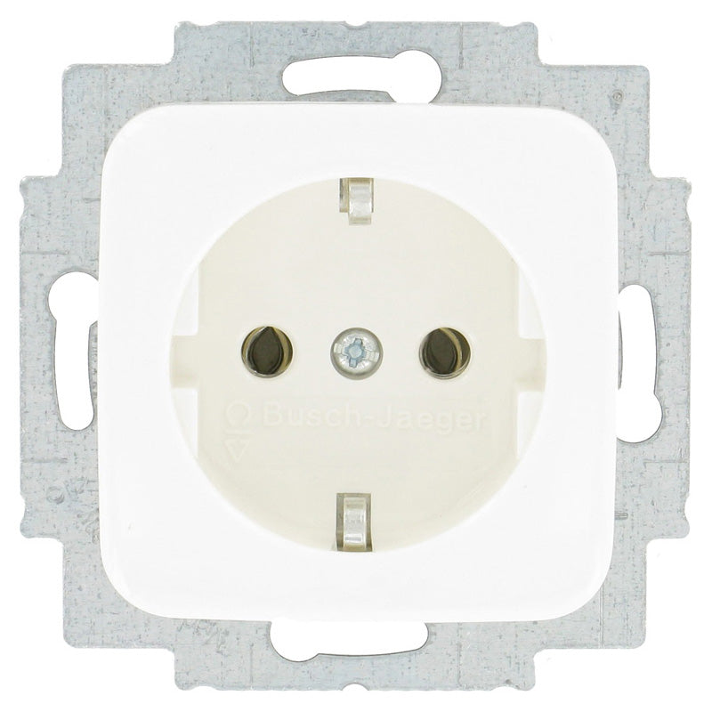 Busch Jaeger inbouwstopcontact SI Reflex met aarde (randaarde) 1-polig wit IP20