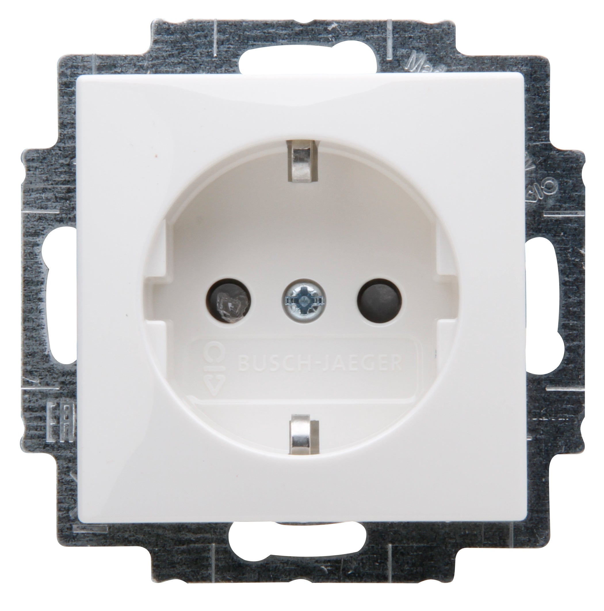 Busch Jaeger inbouwstopcontact Balance met aarde (randaarde) 1-polig wit IP20
