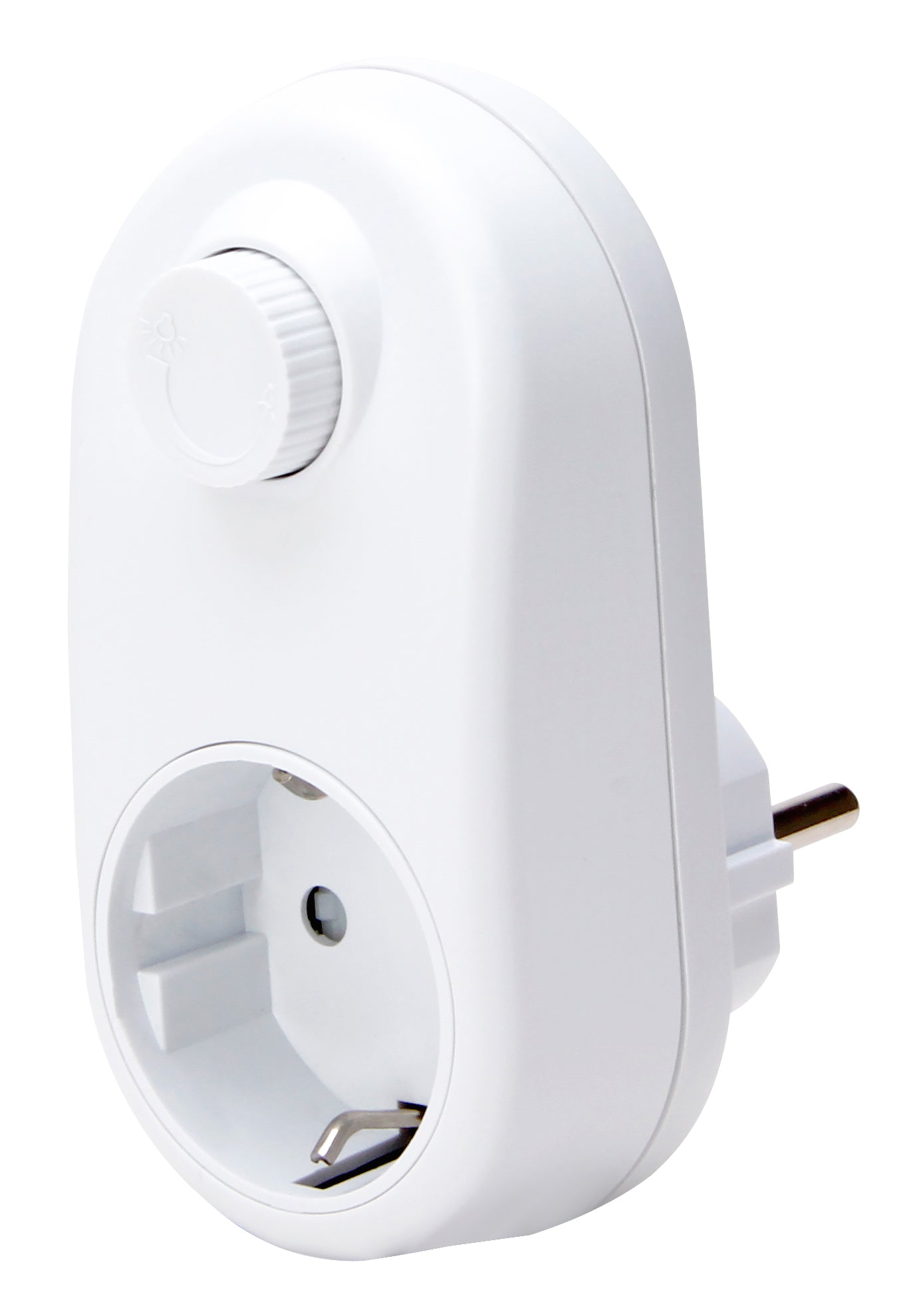 Kopp tussenstekker met RA en dimmer LED 3-24W, wit